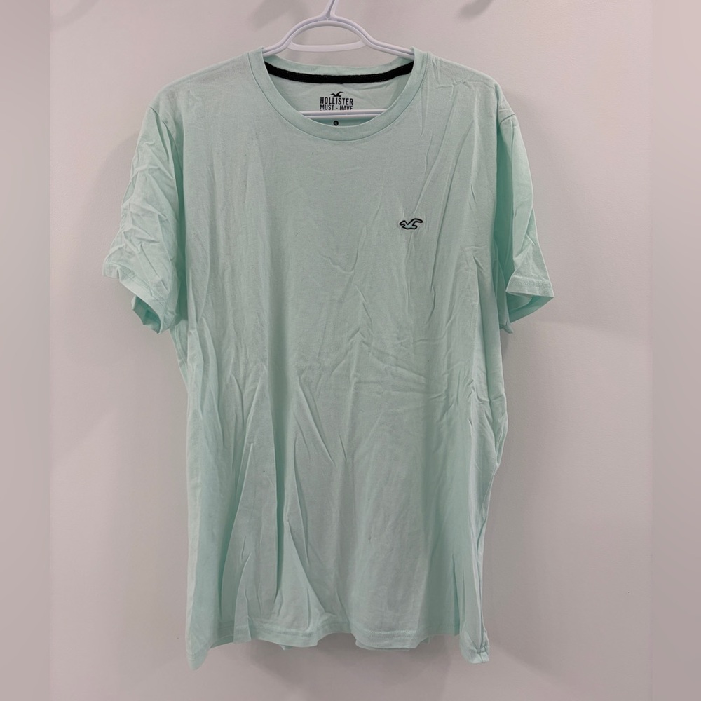 Hollister Men's Mint Crew Neck T-Shirt